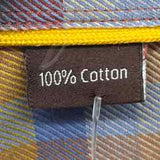 Robert Talbott Men's Size M Brown Cotton Plaid Long Sleeve Shirt
