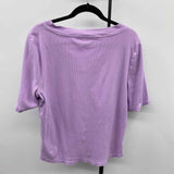 Talbots Women's Size XL Lavender Ribbed Short Sleeve Shirt