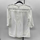 Tommy Bahama Women's Size S White Textured Long Sleeve Shirt
