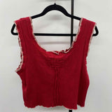 Natural life Women's Size L Red Ribbed Tank