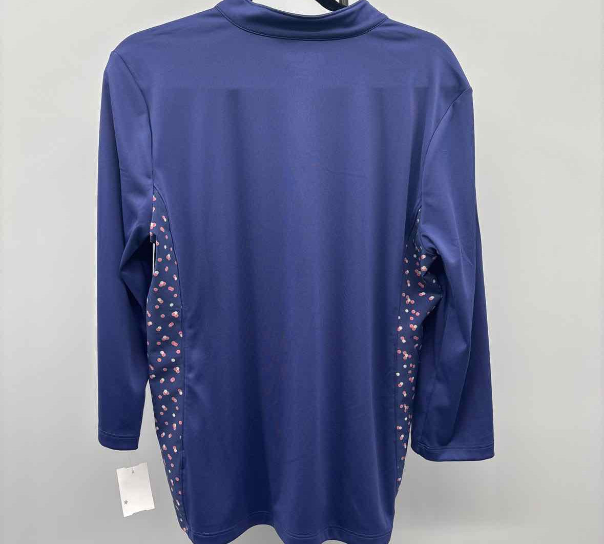 Izod Women's Size XL indigo dotted Long Sleeve Shirt