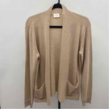 Cyrus Women's Size L Tan Textured Cardigan