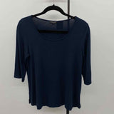 JJill Women's Size S Navy Solid Long Sleeve Shirt