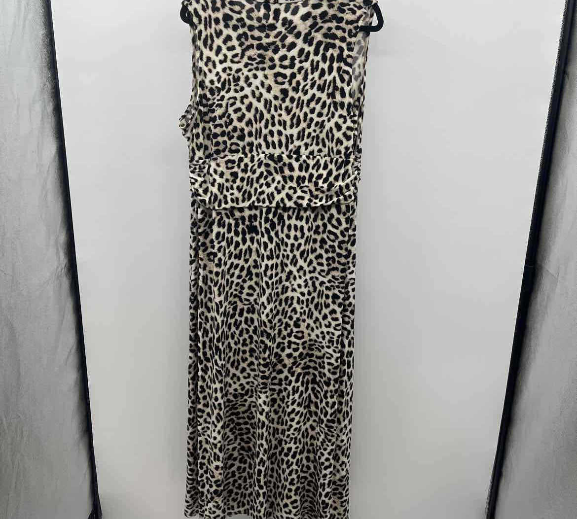 Vince Camuto Women's Size 20 Black Animal Print Dress