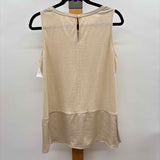 Chico's Women's Size M Beige Solid Sleeveless Shirt