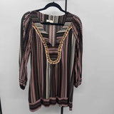 Velzera Women's Size M Black lines Tunic