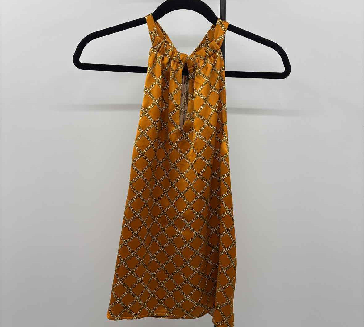 Michael Kors Women's Size S Orange Chain Sleeveless Shirt