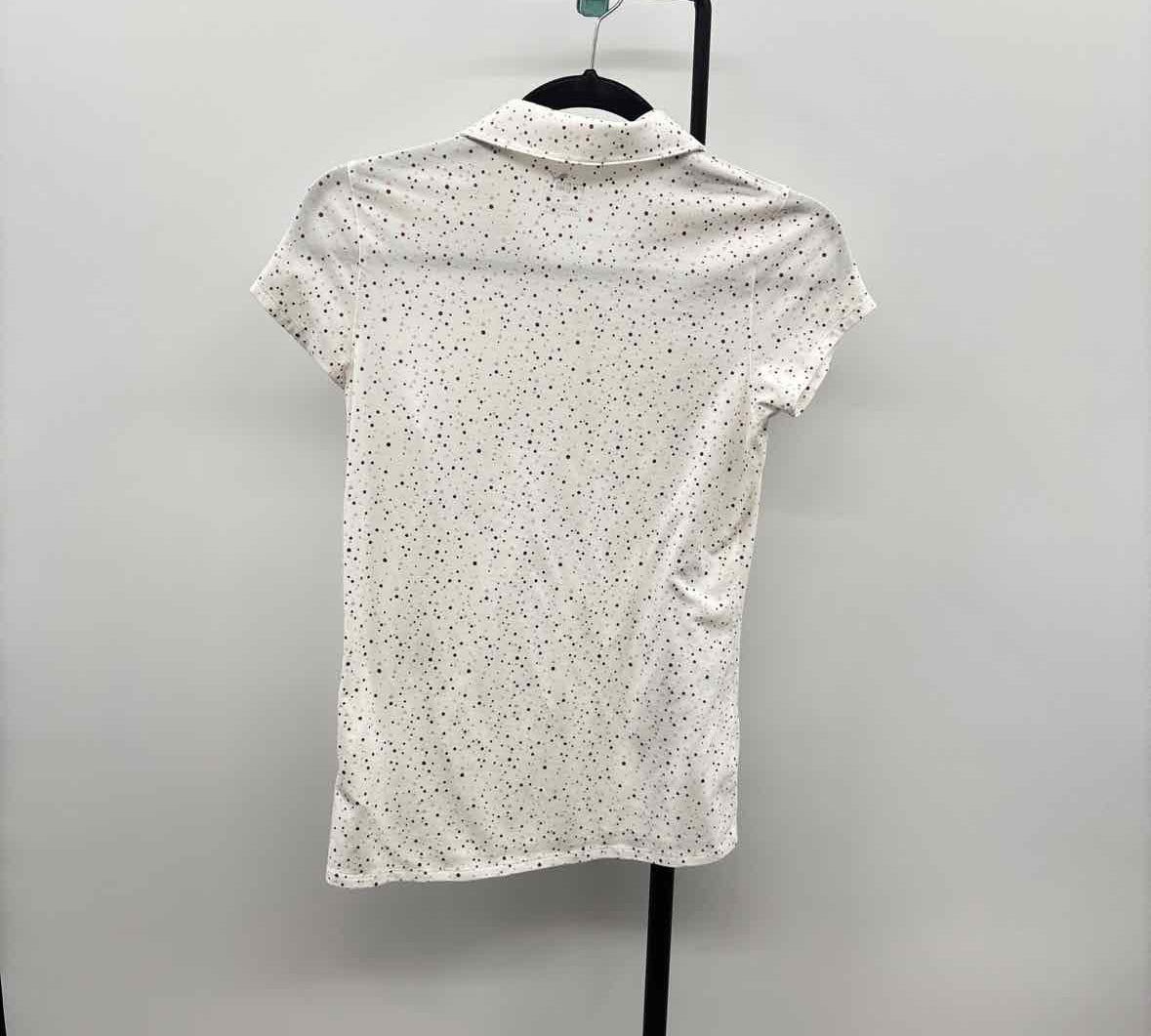 Puma Women's Size XS White Spotted Short Sleeve Shirt
