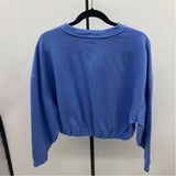 nuuds Women's Size S Blue Solid Sweatshirt