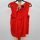 Matilda Jane Women's Size S Orange Textured Sleeveless Shirt