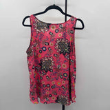 Loft Women's Size L Pink Floral Sleeveless Shirt