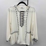Chico's Women's Size XXL Ivory Embroidered Tunic