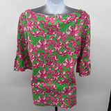 Lilly Pulitzer Women's Size 10 Pink Floral Long Sleeve Shirt