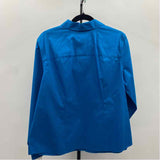 Chico's Women's Size L Turquoise Solid Long Sleeve Shirt