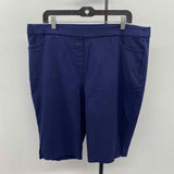 Alfred Dunner Women's Size 18 Navy Solid Shorts