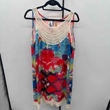 Shoreline Women's Size 2X Multi-Color Crochet Dress