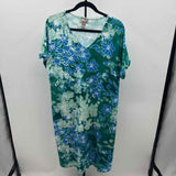 Chico's Women's Size 12 Green Floral Dress