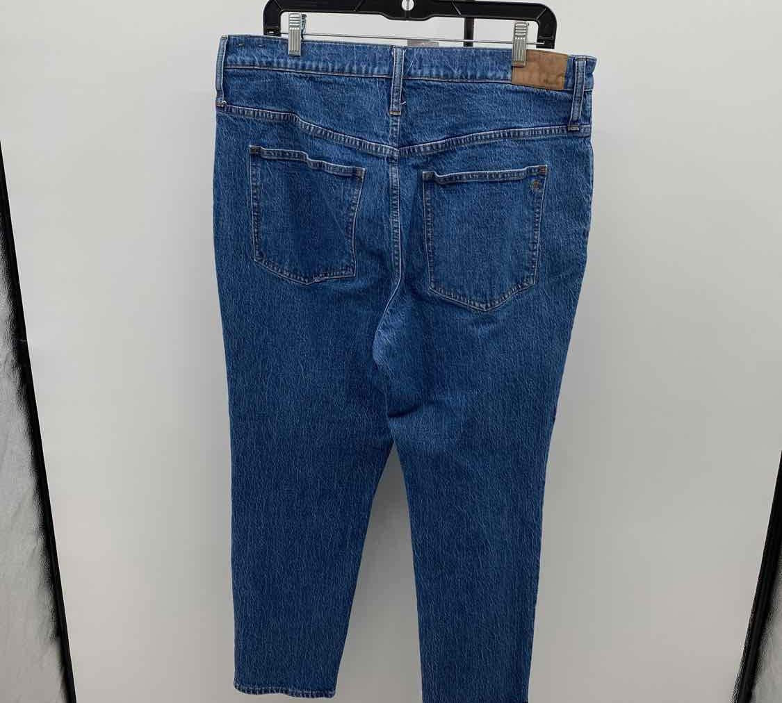 Madewell Junior's Size 16 Blue Solid Jeans