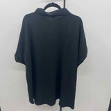 Zeana outfitters Women's Size 3X Black Solid Short Sleeve Shirt
