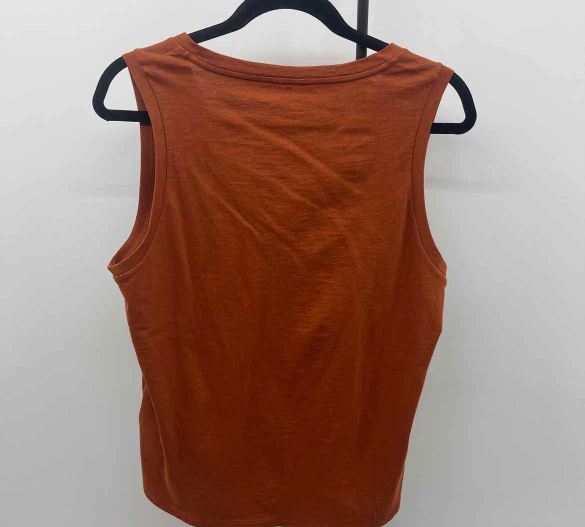 J Crew Women's Size M Rust Solid Sleeveless Shirt
