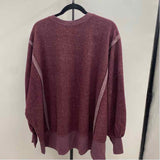 Hudson Gray Women's Size M Wine Solid Sweatshirt