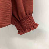 les amis Women's Size M Rust Textured Long Sleeve Shirt