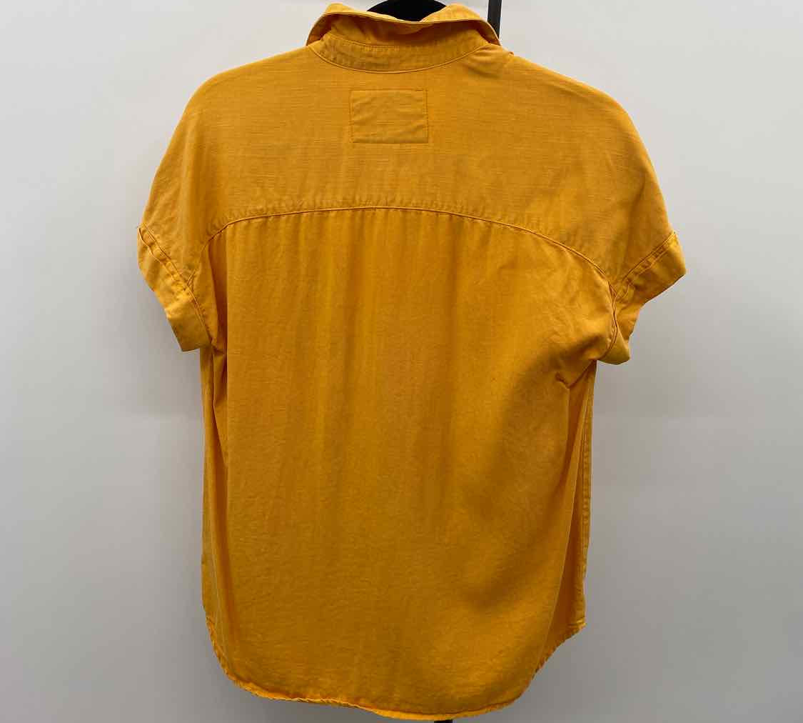 Lola River Women's Size XS Orange Solid Short Sleeve Shirt