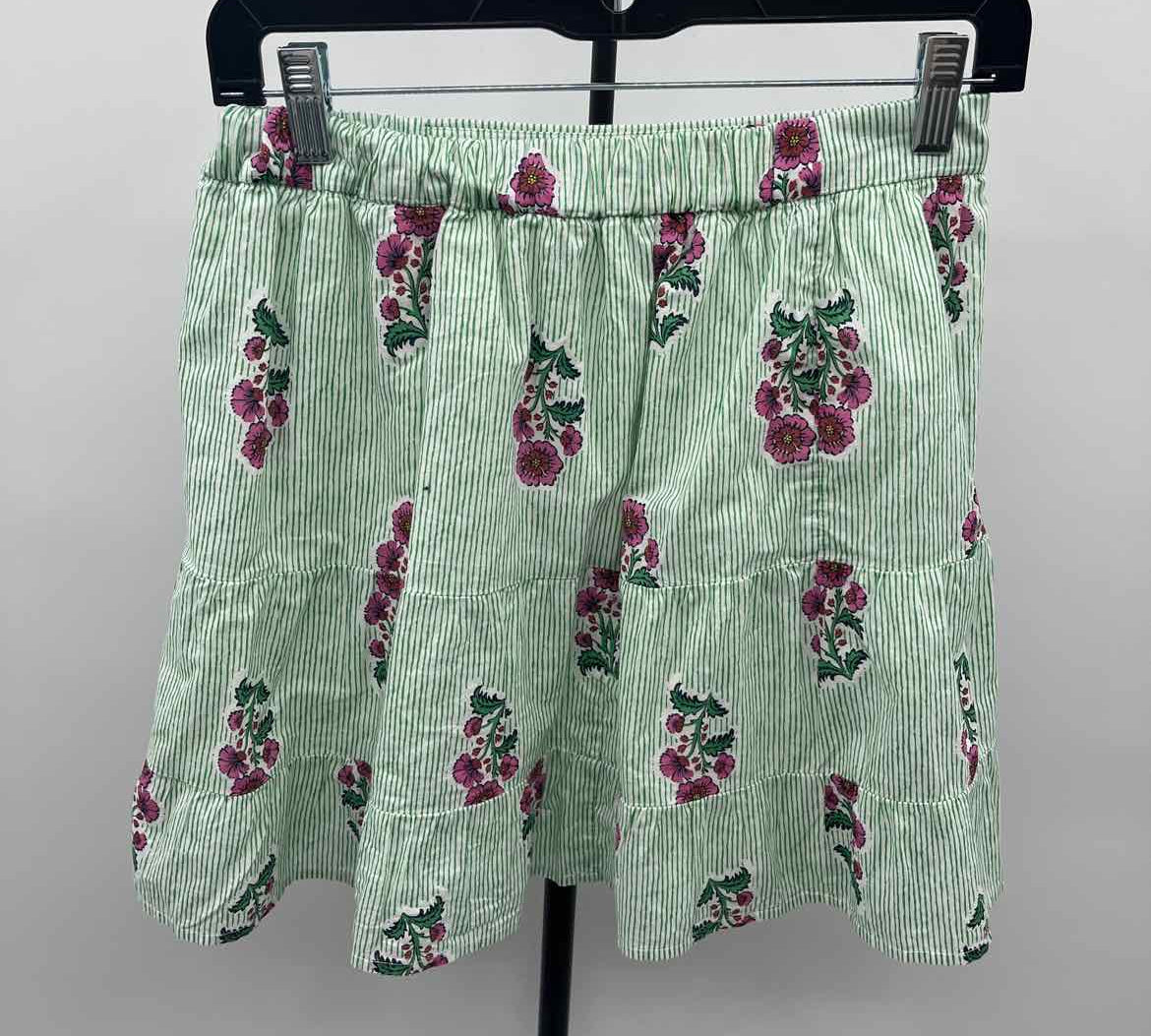 J Crew Women's Size 2 Green Floral Skirt