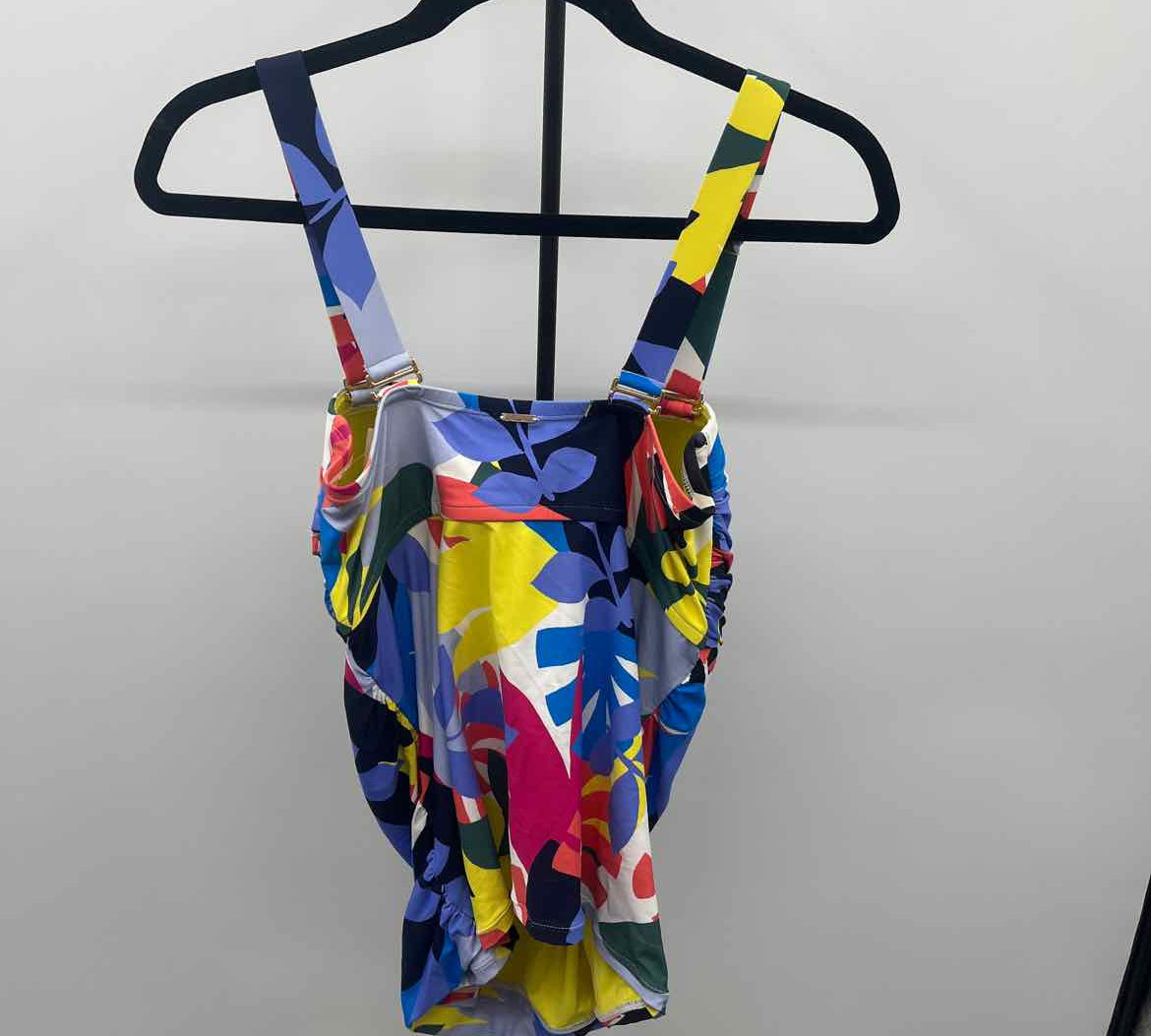 Anne Cole Women's Size 16W Multi-Color Leaf Swimsuit - Separate
