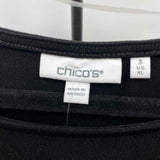 Chico's Women's Size XL Black Solid Sleeveless Shirt