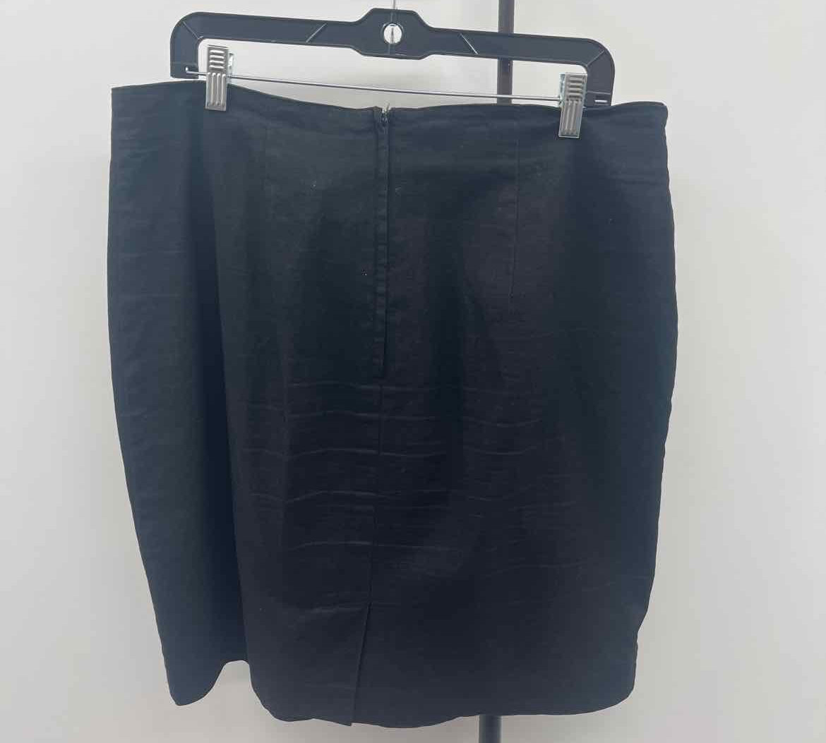 Adrian Jordan Women's Size 16 Black Solid Skirt