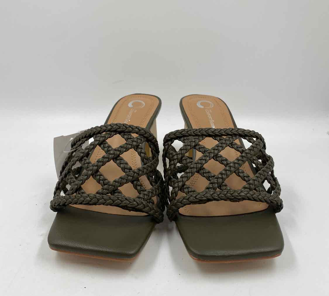 Tru COMFORTfoam Women's Shoe Size 8.5 Green Braided Heels