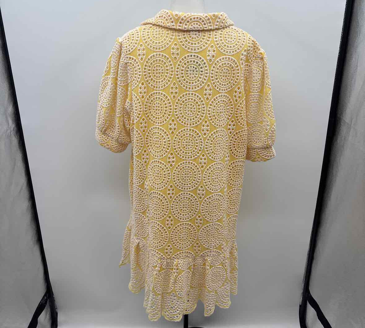 Jude Connally Women's Size 16 Yellow Eyelet Dress