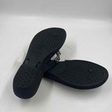 Grandco Women's Shoe Size 11 Black Beaded Flip Flops