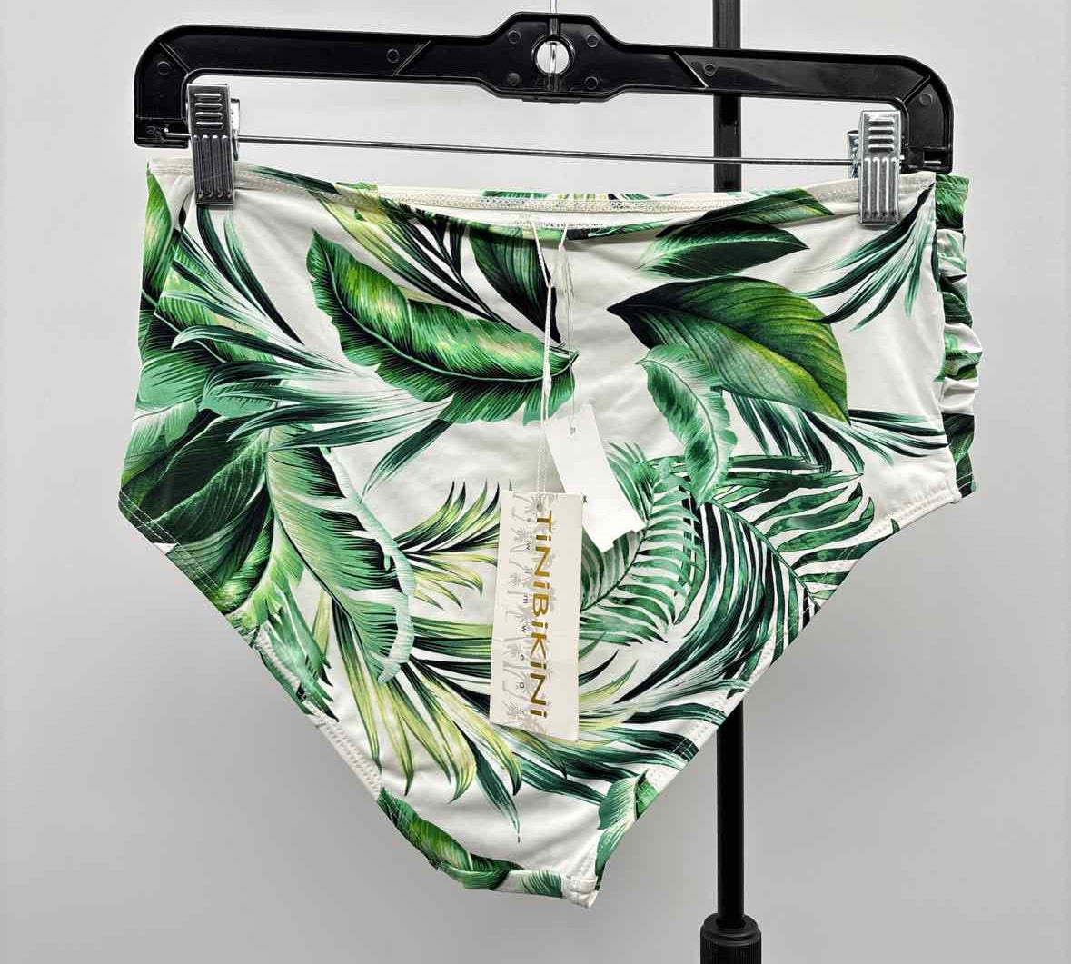 tini bikini Women's Size L Green Leaf Swimsuit - Separate
