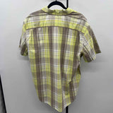 Levi Strauss Men's Size XL Yellow Plaid Short Sleeve Shirt