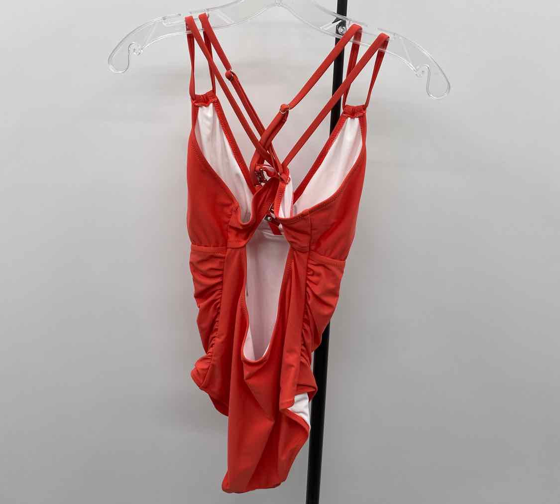CHARMO Women's Size M Orange Solid Swimsuit - 1 Piece