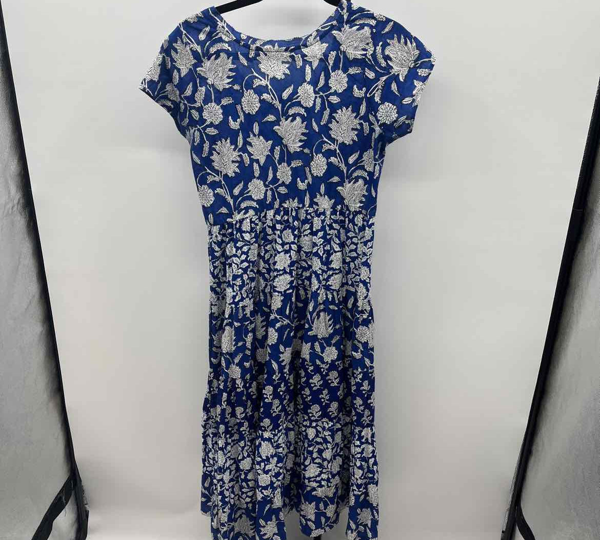 Soft Surroundings Women's Size 6P Blue Floral Dress