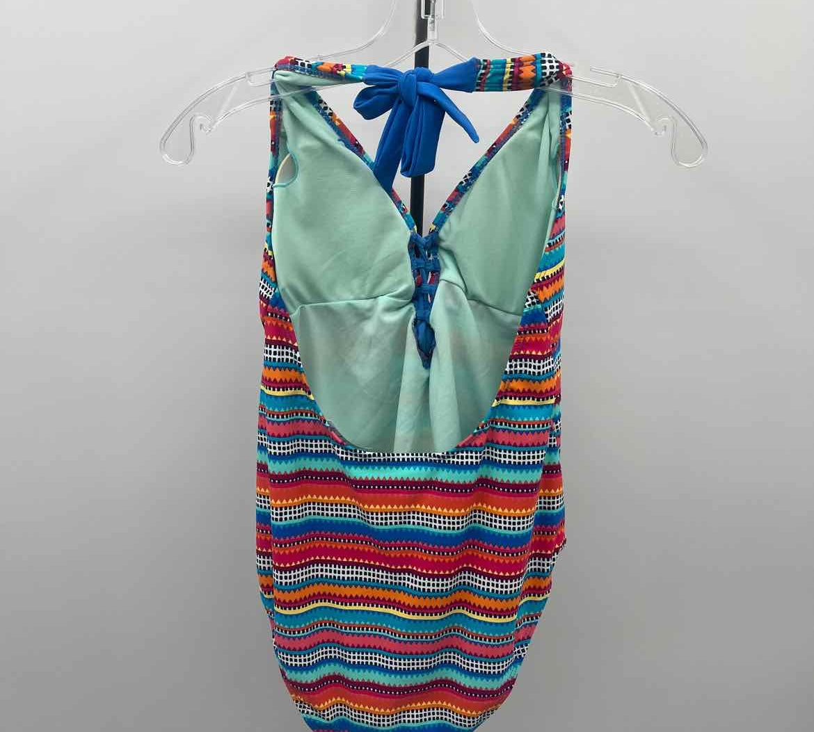 Heat Women's Size L Multi-Color Stripe Swimsuit - 1 Piece