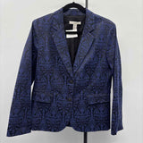 Chico's Women's Size M indigo Damask Jacket