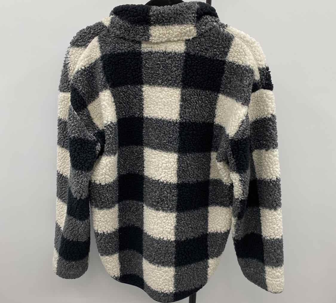 telluride Women's Size M Black Checkered Long Sleeve Shirt