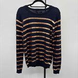 Barney's-New York Women's Size M Navy Sequins Sweater