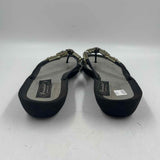 Grandco Women's Shoe Size 11 Black Beaded Flip Flops