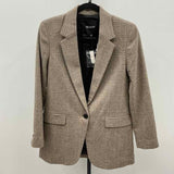 Madewell Junior's Size XS Tan Plaid Jacket