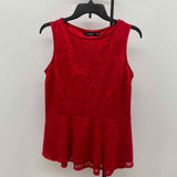 Apt 9 Women's Size M Red Damask Sleeveless Shirt