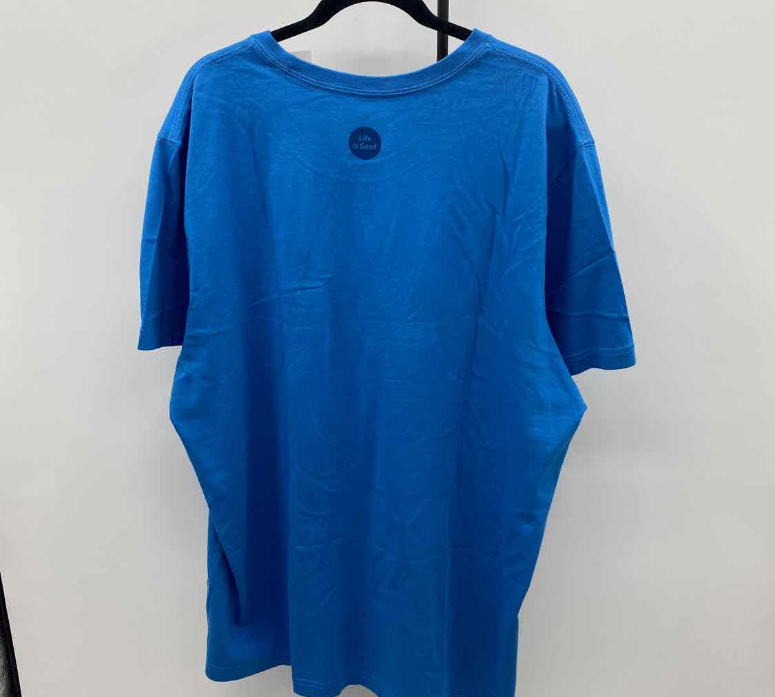 Life Is Good Men's Size XXL Blue Hammock T-shirt
