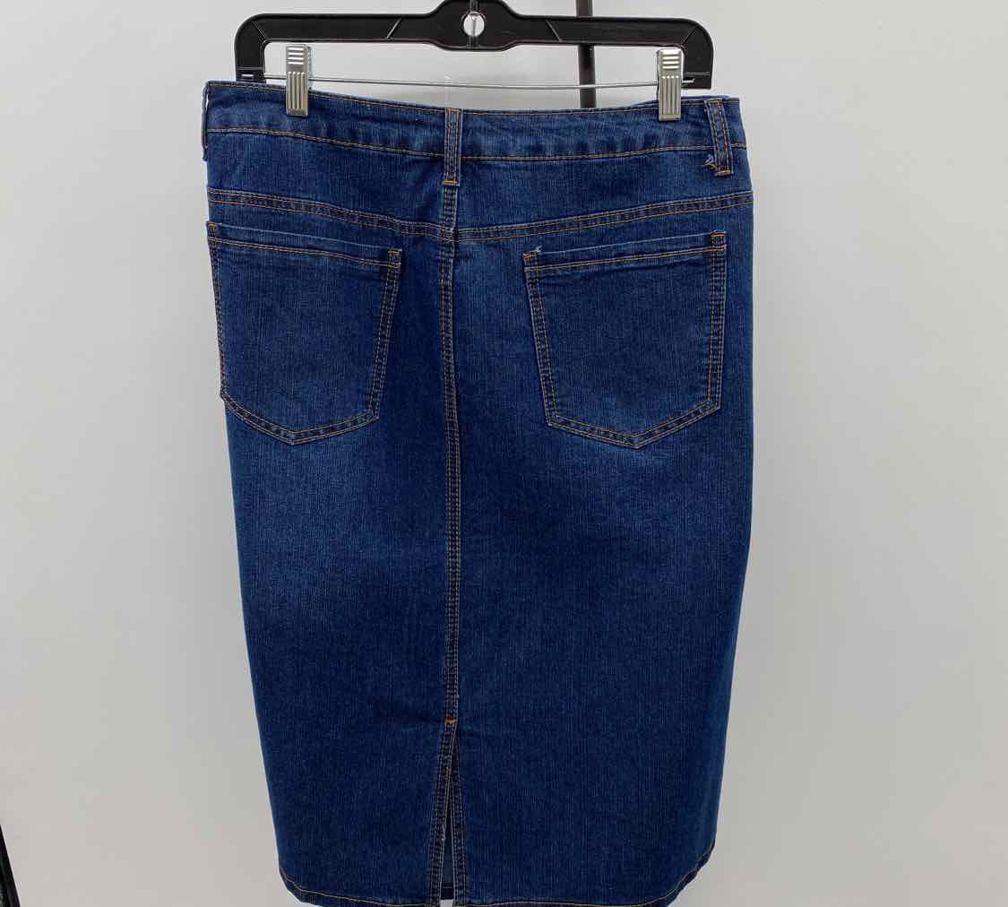 Cato Women's Size 24W Blue Solid Skirt