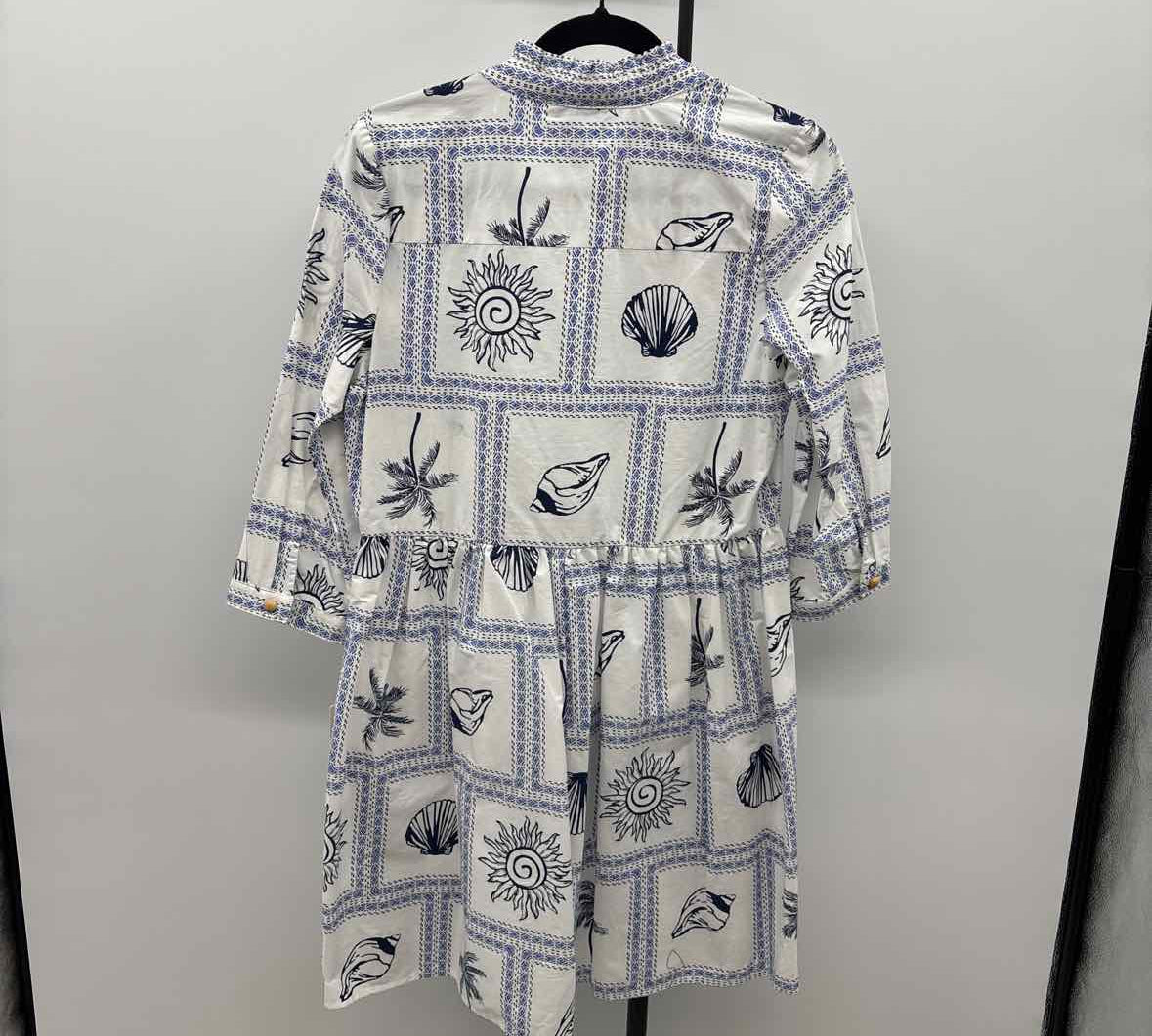 Calypso Women's Size 6 Blue Seashells Dress