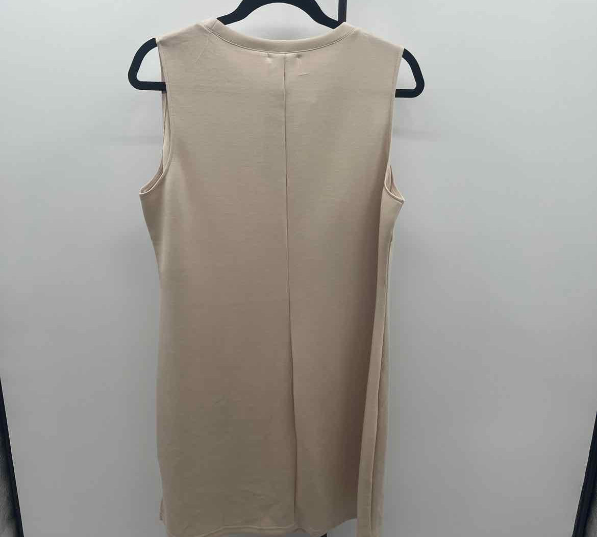 Sampeel Women's Size 14 Beige Solid Dress
