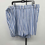 Lane Bryant Women's Size 20W Blue Stripe Shorts
